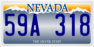 NV license plate 59A318