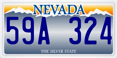 NV license plate 59A324