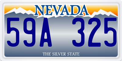 NV license plate 59A325