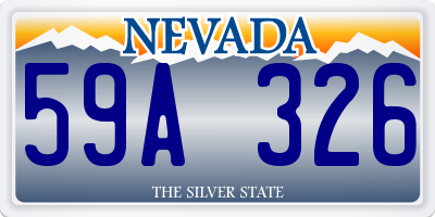 NV license plate 59A326