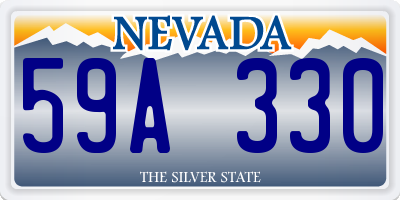 NV license plate 59A330