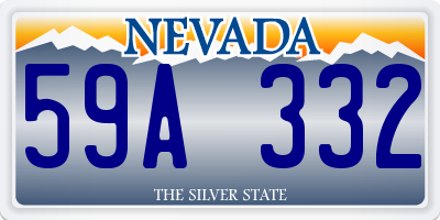 NV license plate 59A332