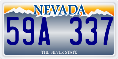 NV license plate 59A337