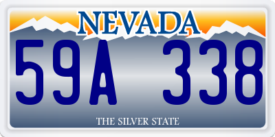 NV license plate 59A338