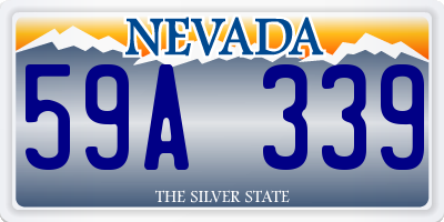 NV license plate 59A339