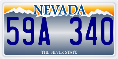 NV license plate 59A340