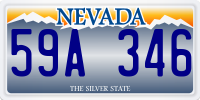 NV license plate 59A346