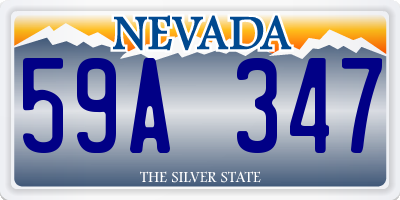 NV license plate 59A347