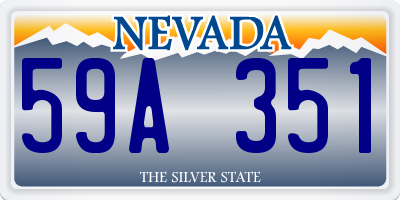 NV license plate 59A351