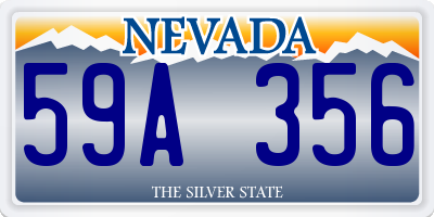 NV license plate 59A356