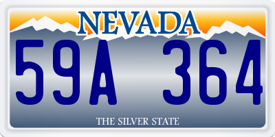 NV license plate 59A364