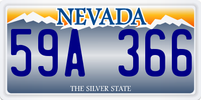 NV license plate 59A366