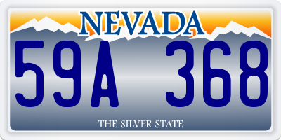 NV license plate 59A368