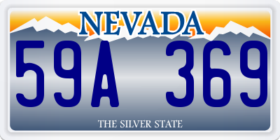 NV license plate 59A369