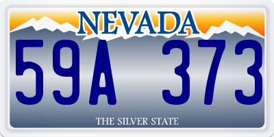 NV license plate 59A373