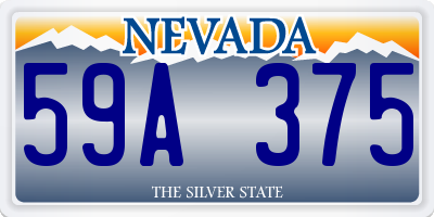 NV license plate 59A375