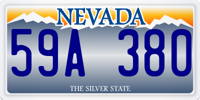 NV license plate 59A380