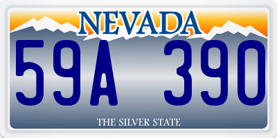NV license plate 59A390