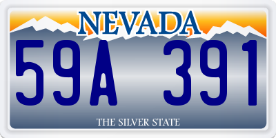 NV license plate 59A391