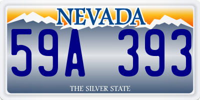 NV license plate 59A393