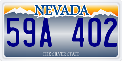 NV license plate 59A402