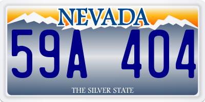 NV license plate 59A404