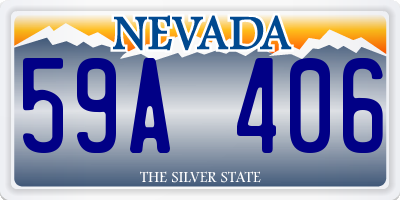 NV license plate 59A406