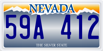 NV license plate 59A412