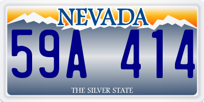 NV license plate 59A414