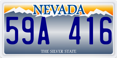 NV license plate 59A416