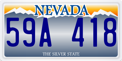 NV license plate 59A418