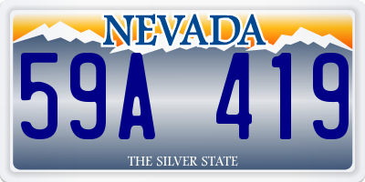 NV license plate 59A419