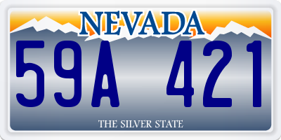 NV license plate 59A421