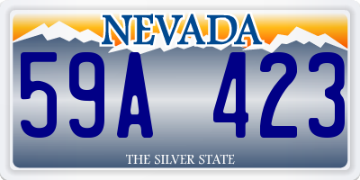 NV license plate 59A423