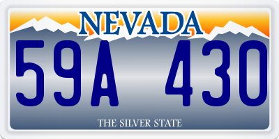 NV license plate 59A430