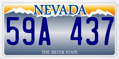 NV license plate 59A437