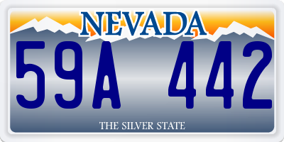 NV license plate 59A442