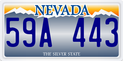 NV license plate 59A443