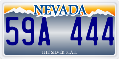 NV license plate 59A444