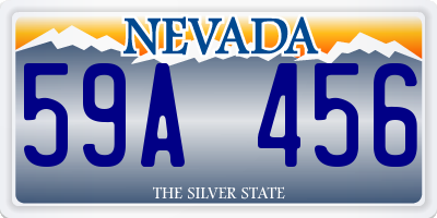 NV license plate 59A456