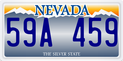 NV license plate 59A459