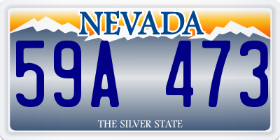 NV license plate 59A473