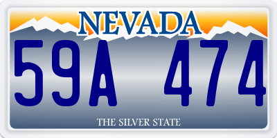 NV license plate 59A474