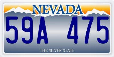 NV license plate 59A475