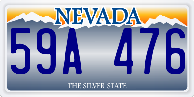 NV license plate 59A476
