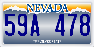 NV license plate 59A478