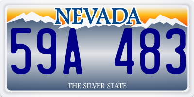 NV license plate 59A483