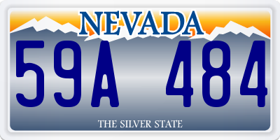 NV license plate 59A484