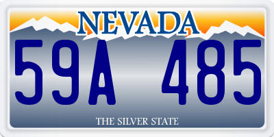 NV license plate 59A485