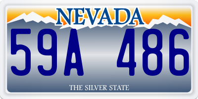 NV license plate 59A486